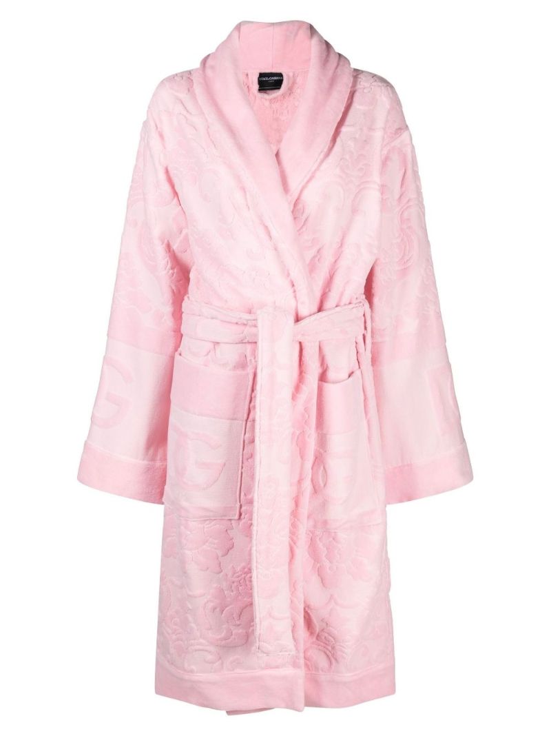 Pink Dg Terry Cotton Robe