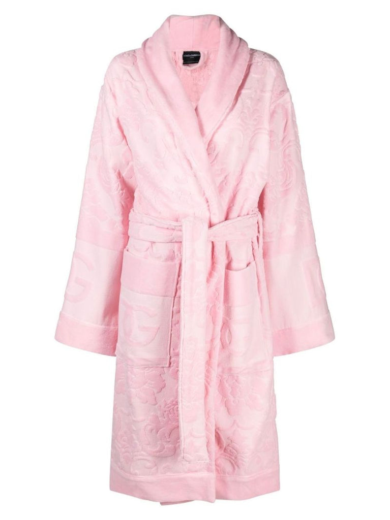 Pink Dg Terry Cotton Robe
