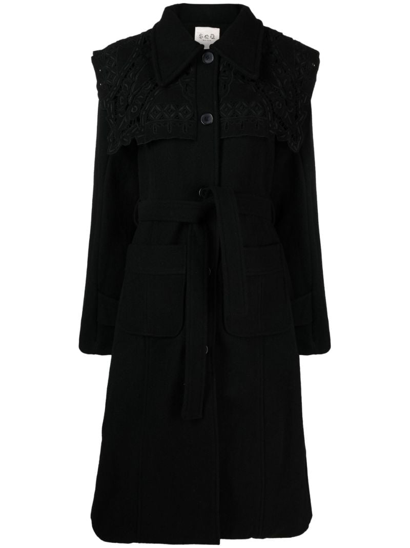 Black Anita Belted Coat