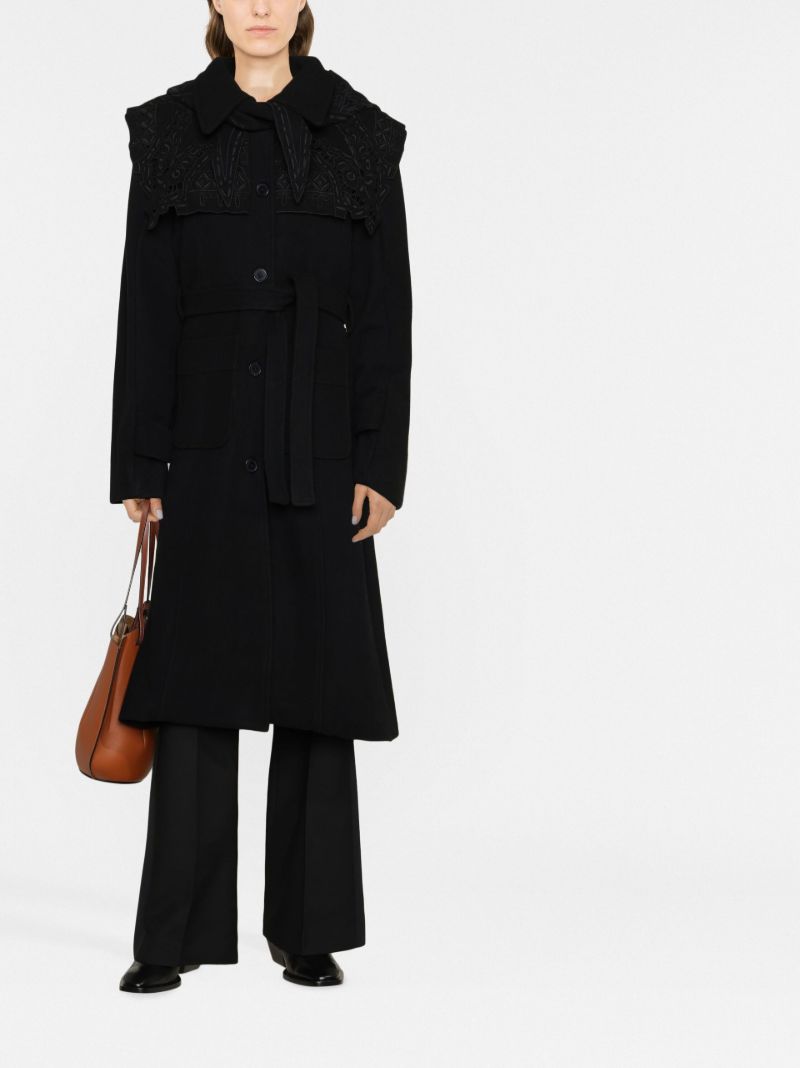 Black Anita Belted Coat