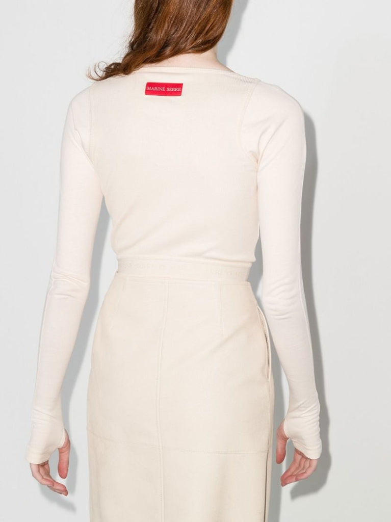 Neutral Logo Ribbed Organic Cotton Bodysuit