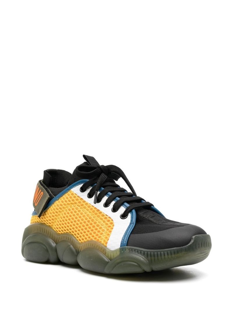 Green Logo Tape Teddy Sneakers