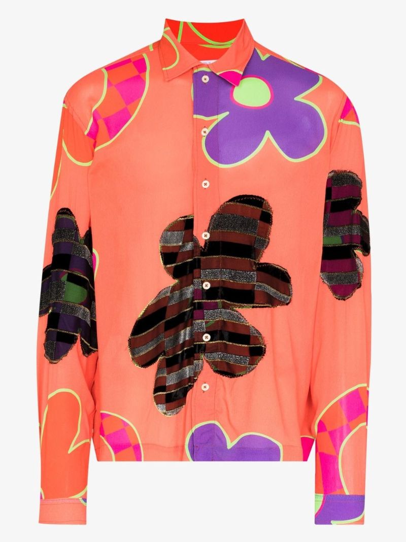 Floral Print Long Sleeved Shirt