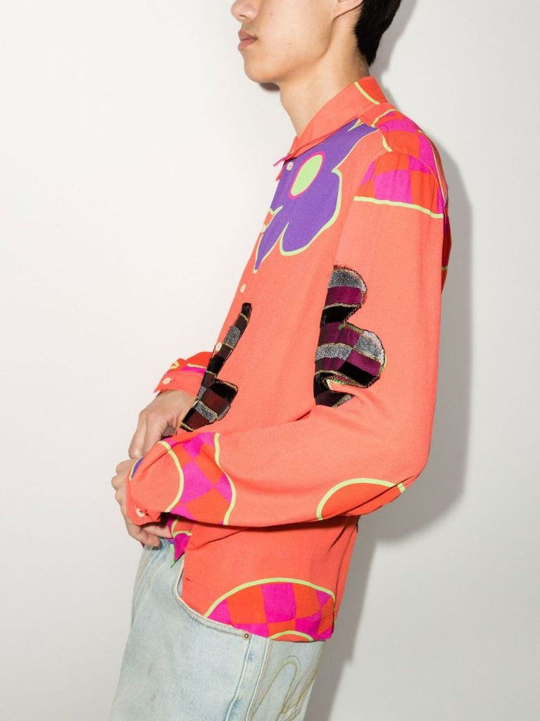 Floral Print Long Sleeved Shirt