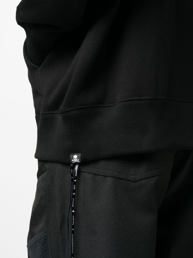 Black Logo Print Cotton Sweatshirt