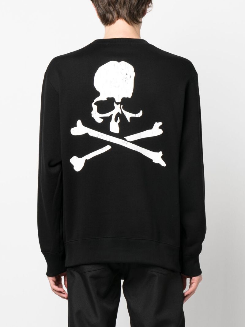 Black Logo Print Cotton Sweatshirt