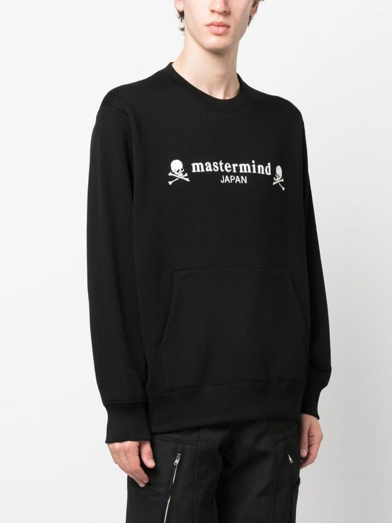 Black Logo Print Cotton Sweatshirt