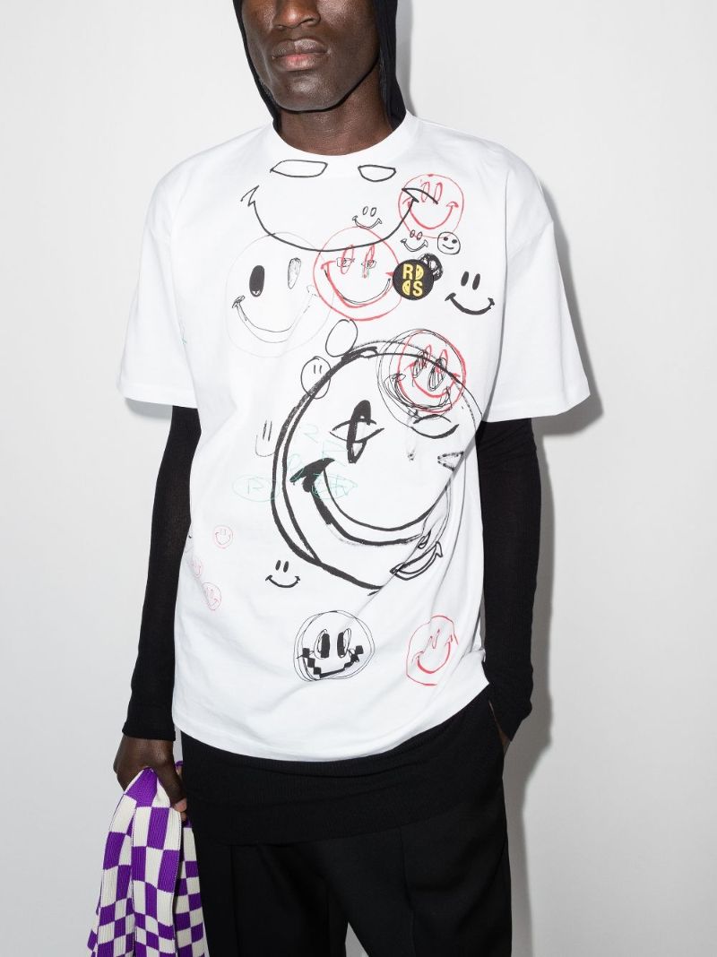 Smiley Drawings Cotton T-shirt