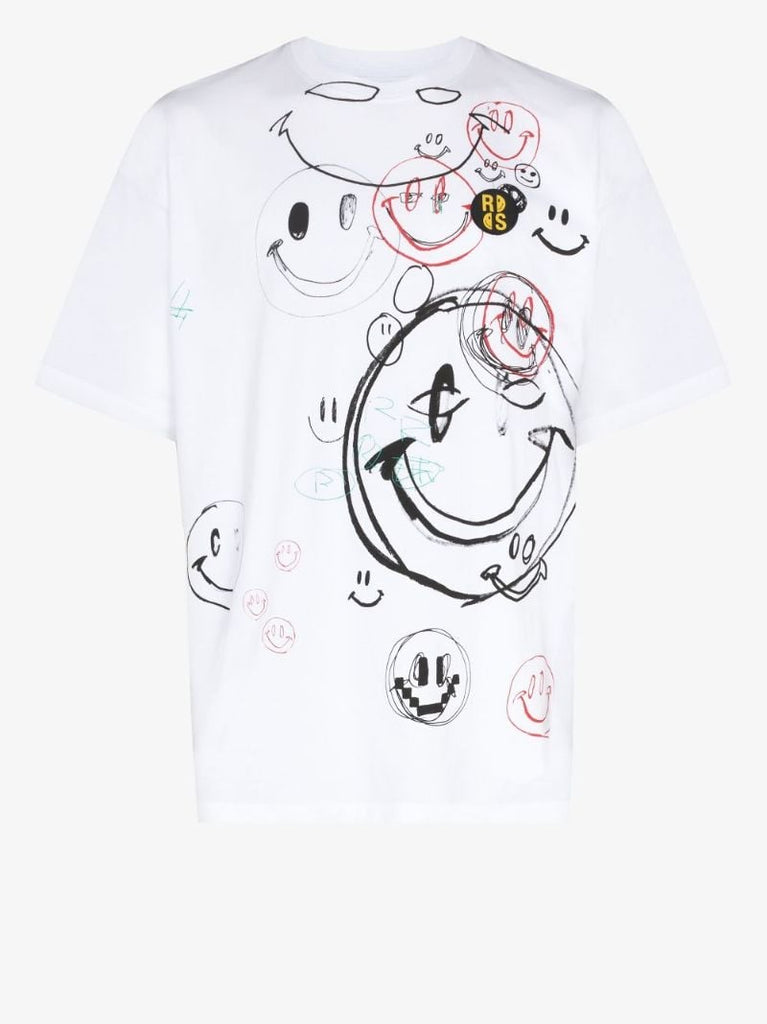 Smiley Drawings Cotton T-shirt