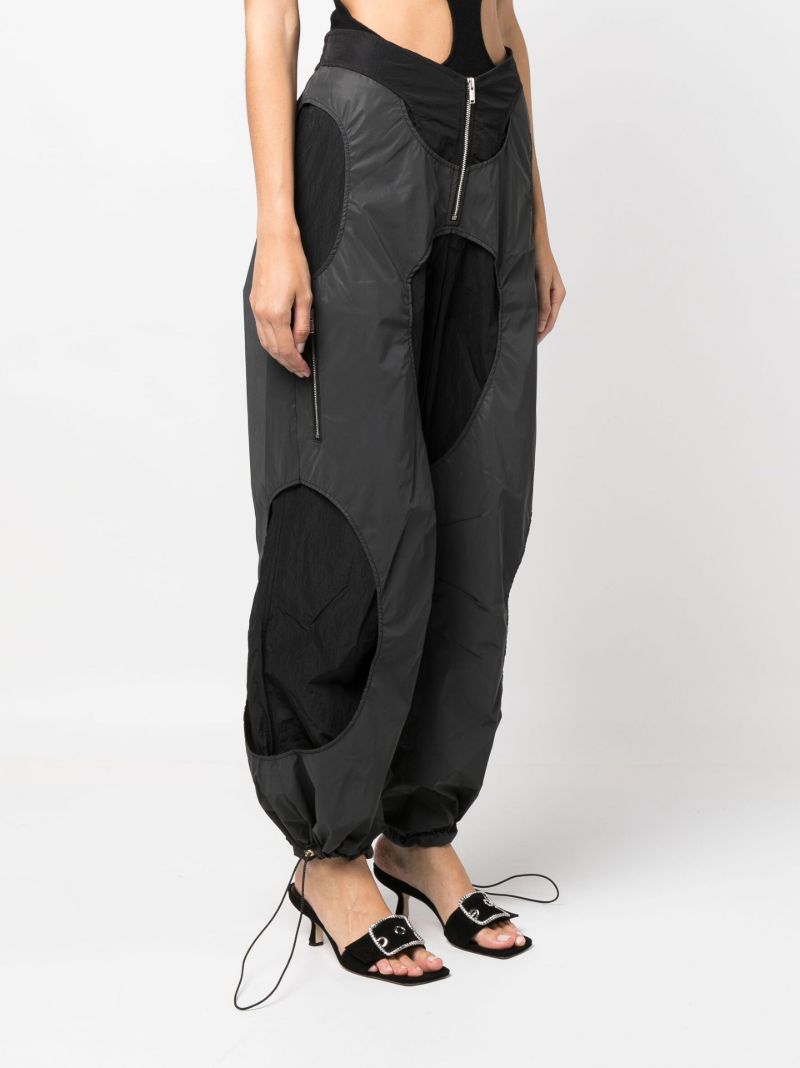 Black Two-tone Interlocked Track Pants