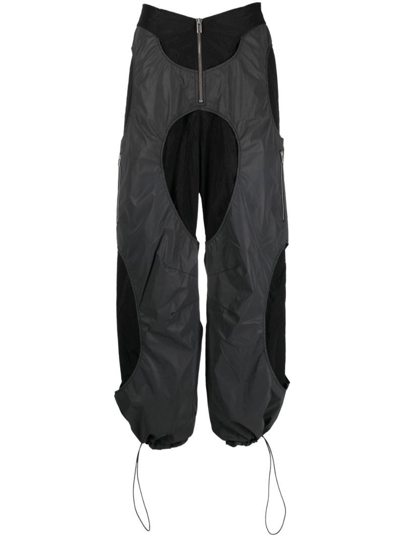 Black Two-tone Interlocked Track Pants