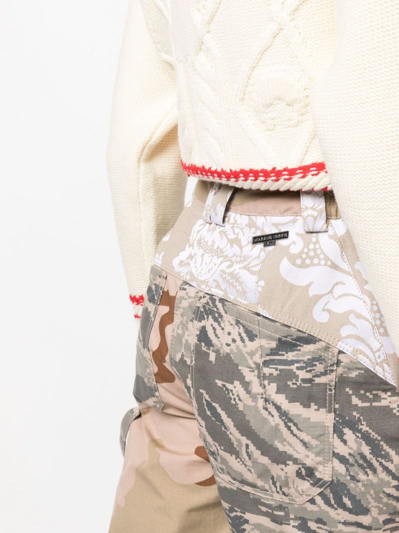 Neutral Desert Damask Cargo Trousers