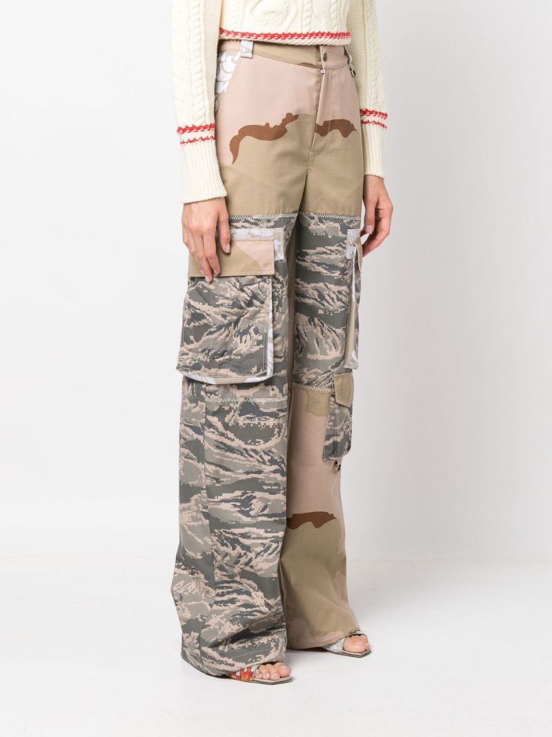 Neutral Desert Damask Cargo Trousers
