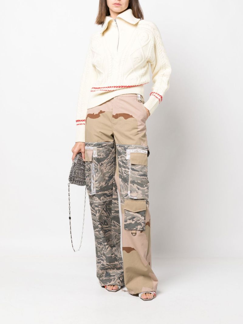 Neutral Desert Damask Cargo Trousers