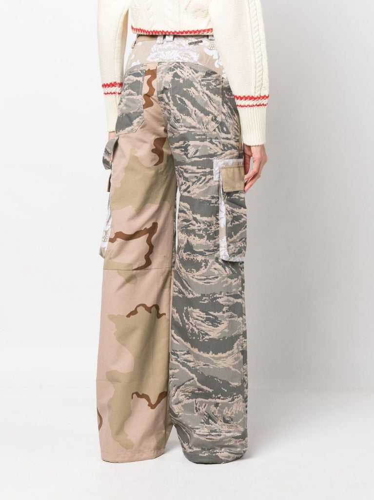 Neutral Desert Damask Cargo Trousers