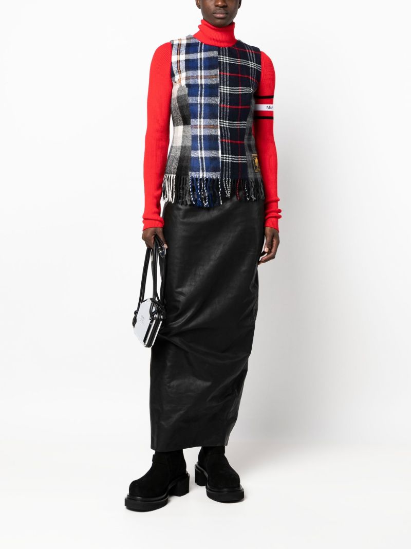 Blue Clashing Tartans Vest Top