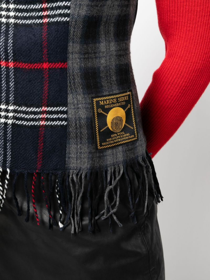 Blue Clashing Tartans Vest Top