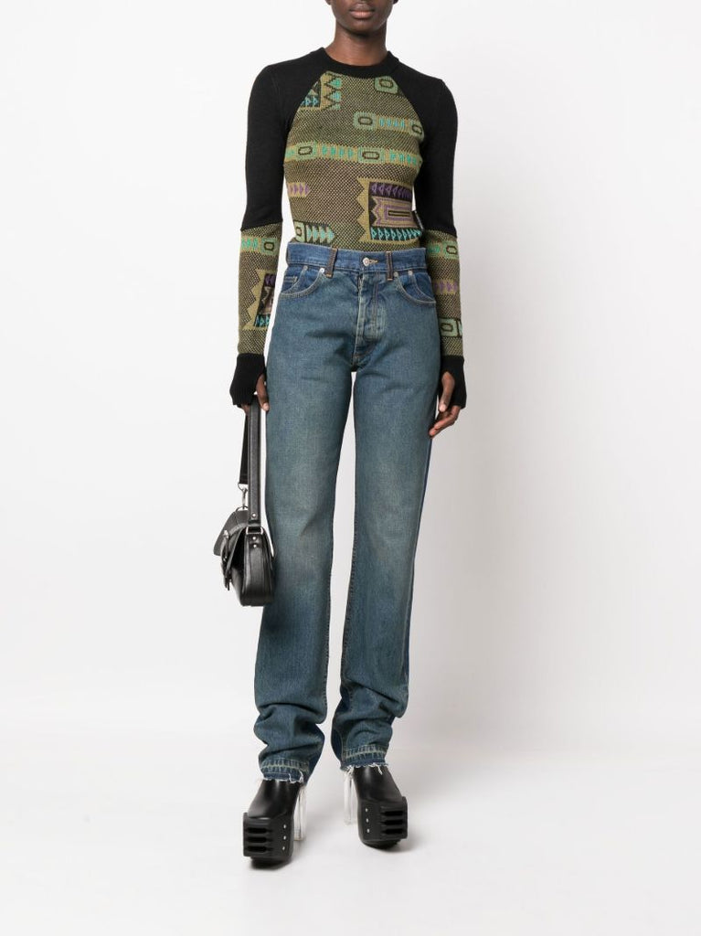 Black MÃ_x0083_Â©lange Hybrid Wool Sweater