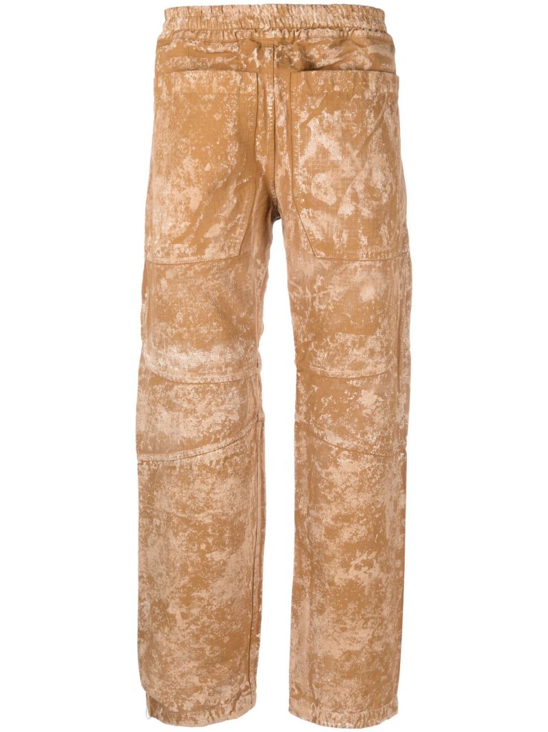 Brown Oss Bleached-effect Ripstop Trousers