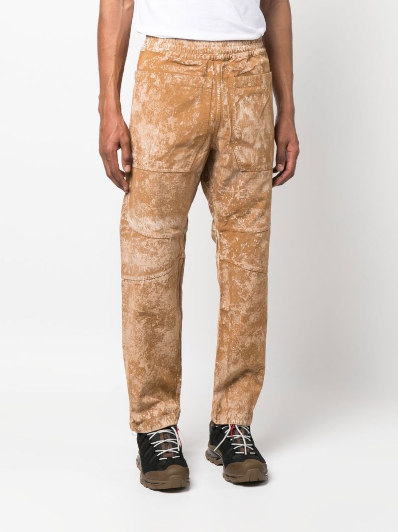 Brown Oss Bleached-effect Ripstop Trousers