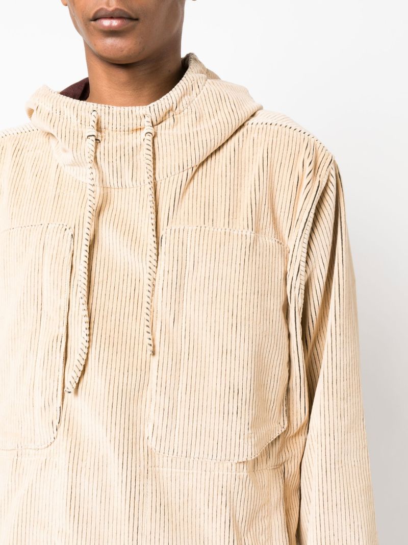 Beige Steinn Corduroy Hooded Jacket