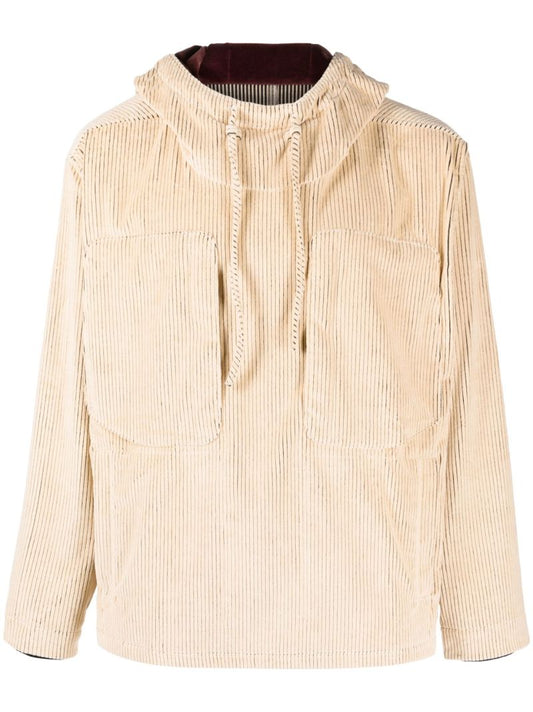 Beige Steinn Corduroy Hooded Jacket