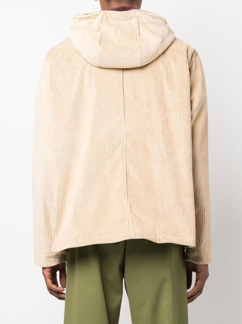 Beige Steinn Corduroy Hooded Jacket