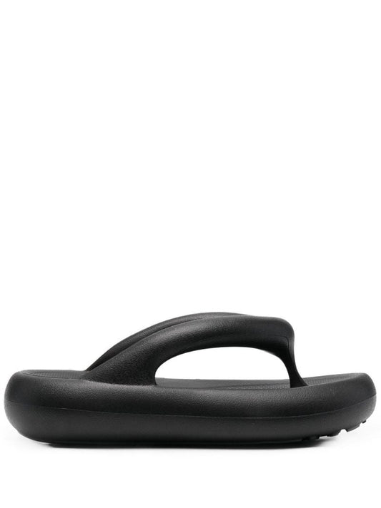 Black Delta Flatform Sandals