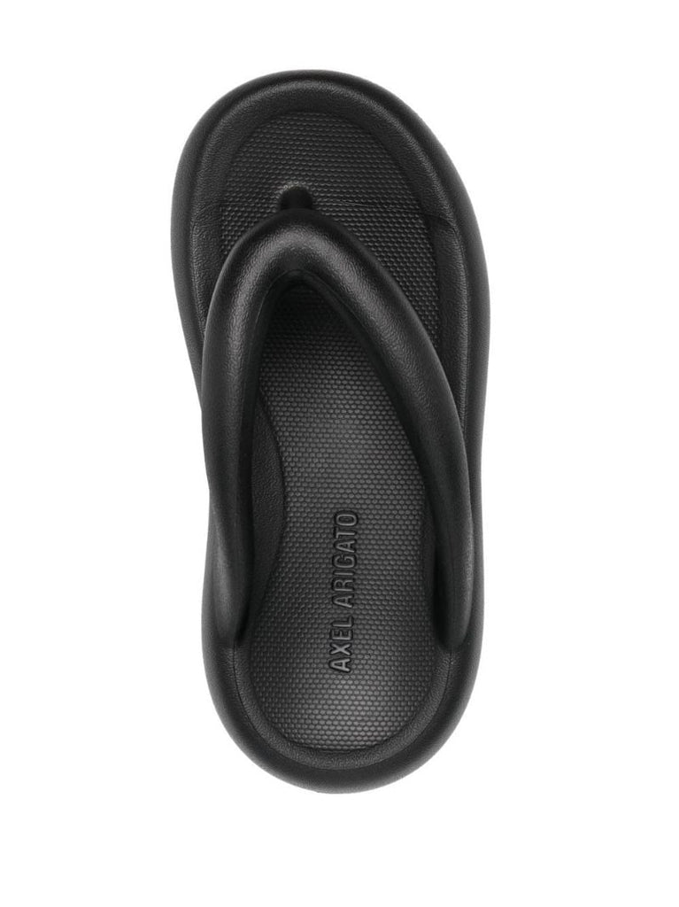 Black Delta Flatform Sandals