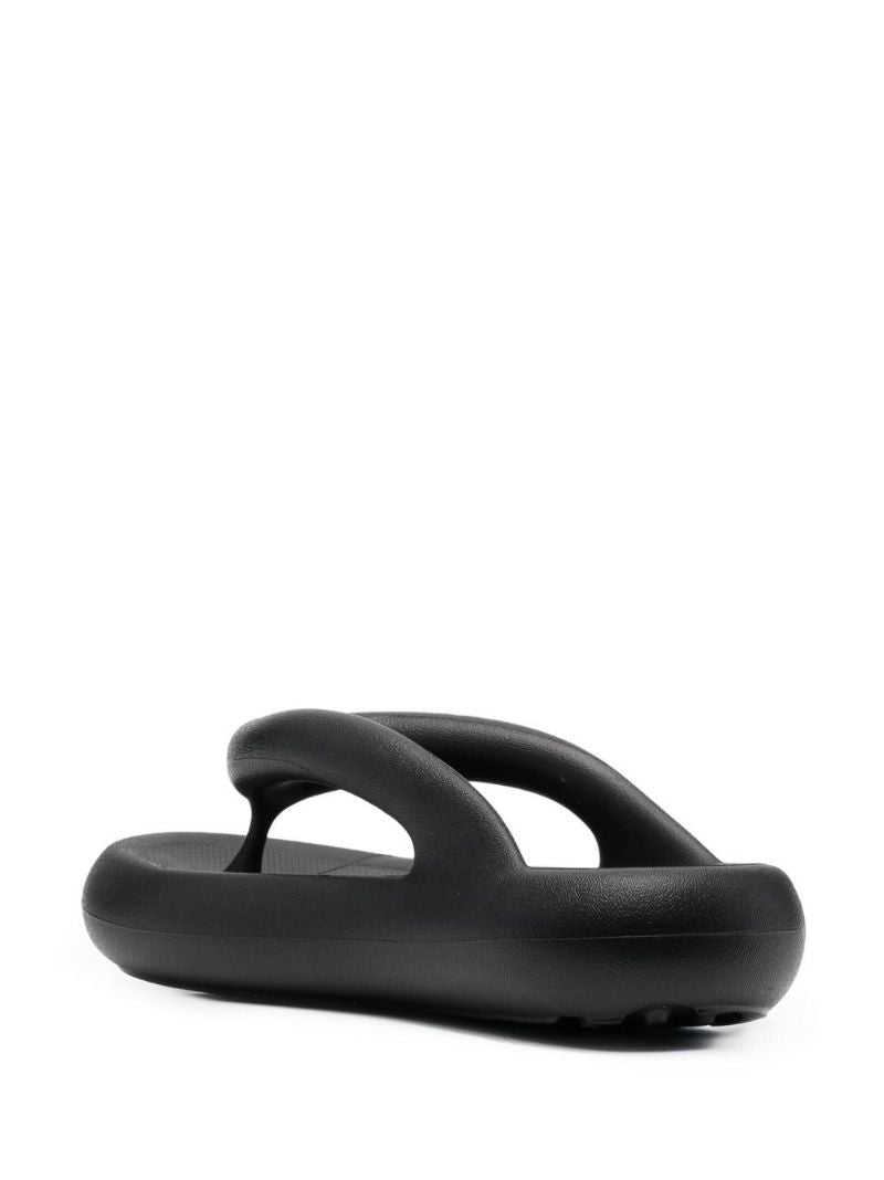 Black Delta Flatform Sandals