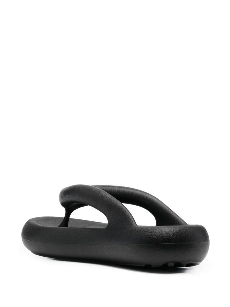 Black Delta Flatform Sandals