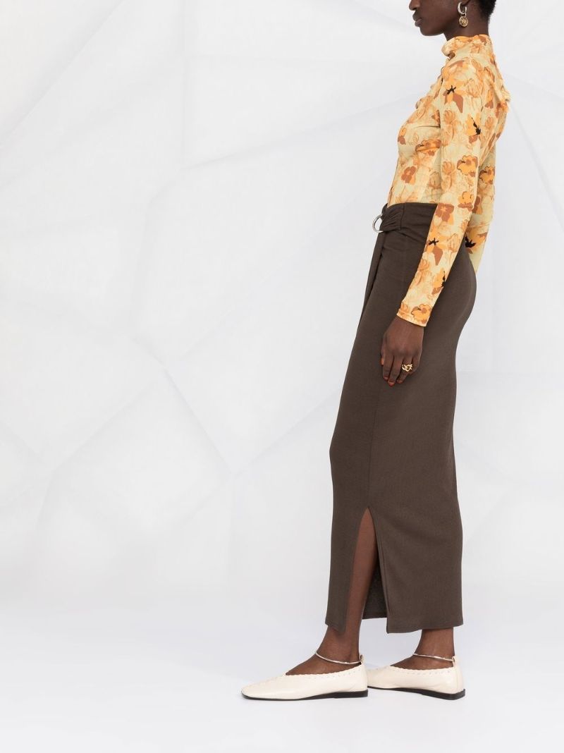 Green Myrtis Wrap Skirt
