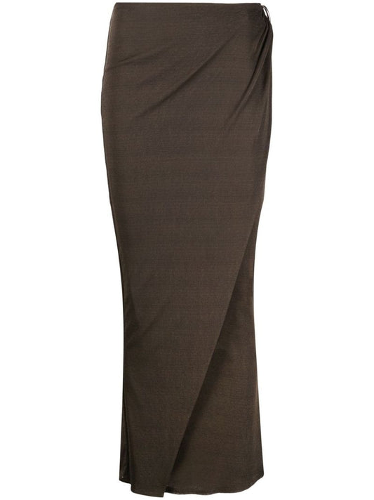 Green Myrtis Wrap Skirt