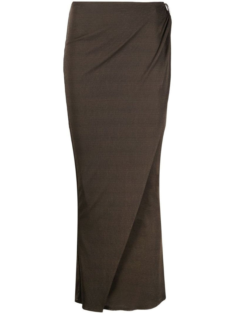 Green Myrtis Wrap Skirt