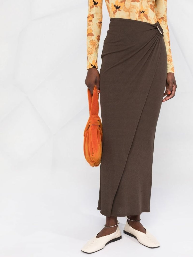 Green Myrtis Wrap Skirt
