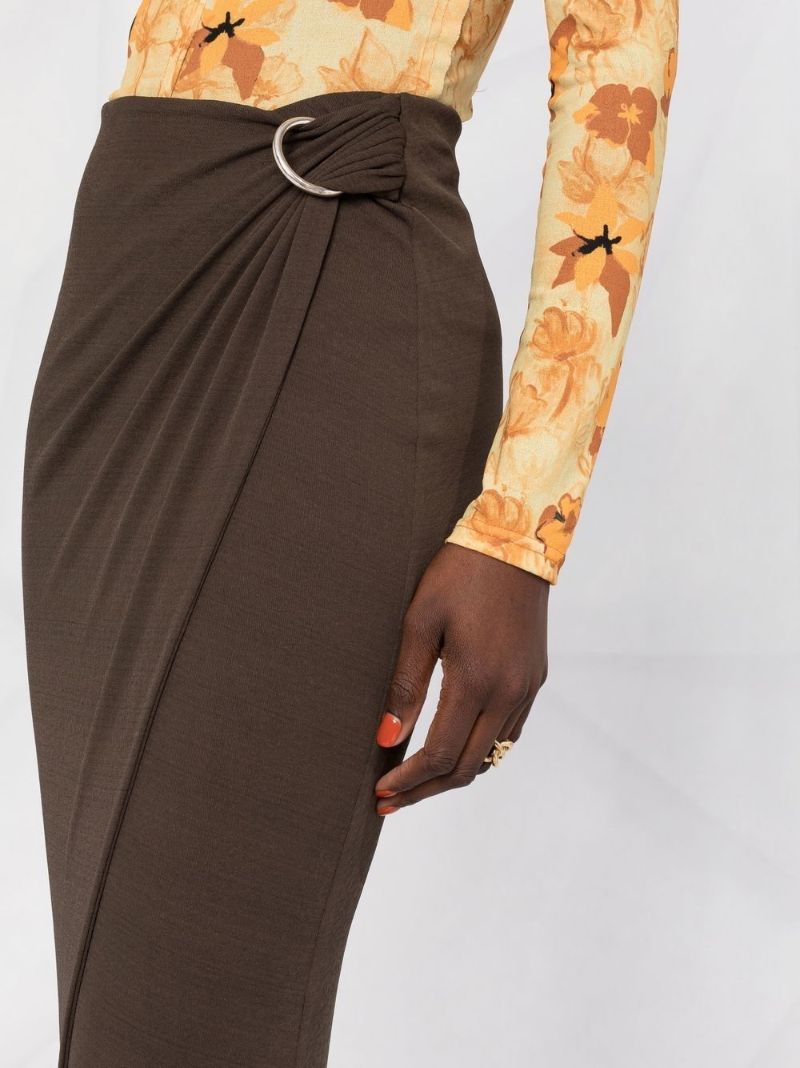 Green Myrtis Wrap Skirt