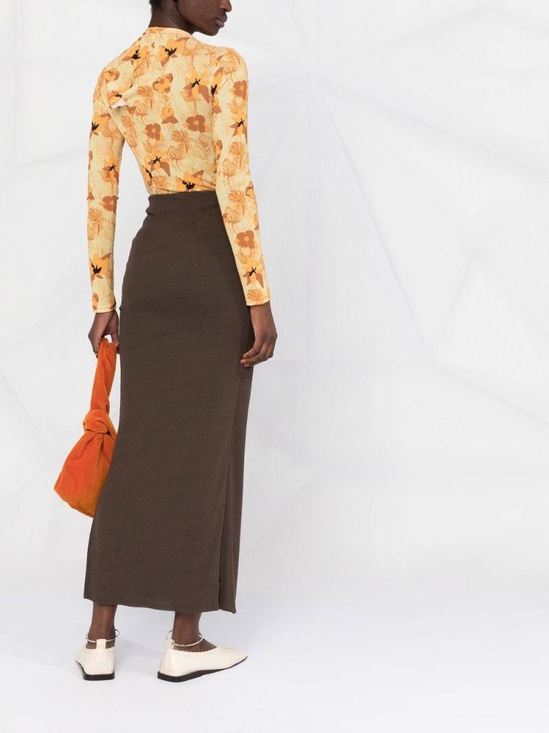 Green Myrtis Wrap Skirt