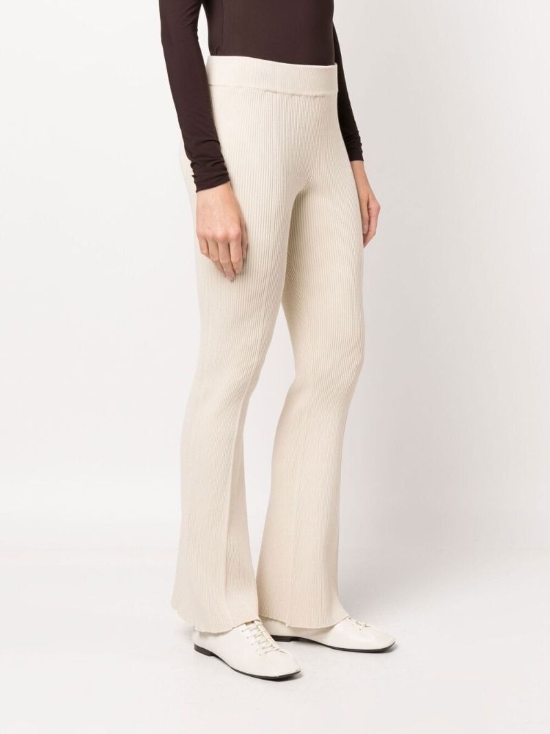 Egon Ribbed Knit Flared Trousers