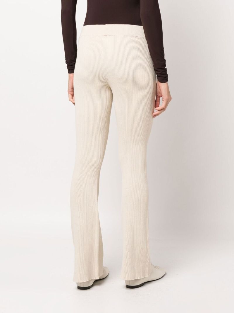 Egon Ribbed Knit Flared Trousers
