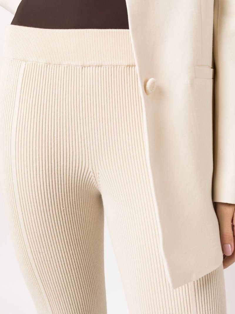 Egon Ribbed Knit Flared Trousers