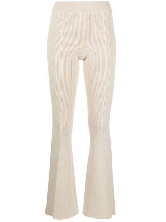 Egon Ribbed Knit Flared Trousers