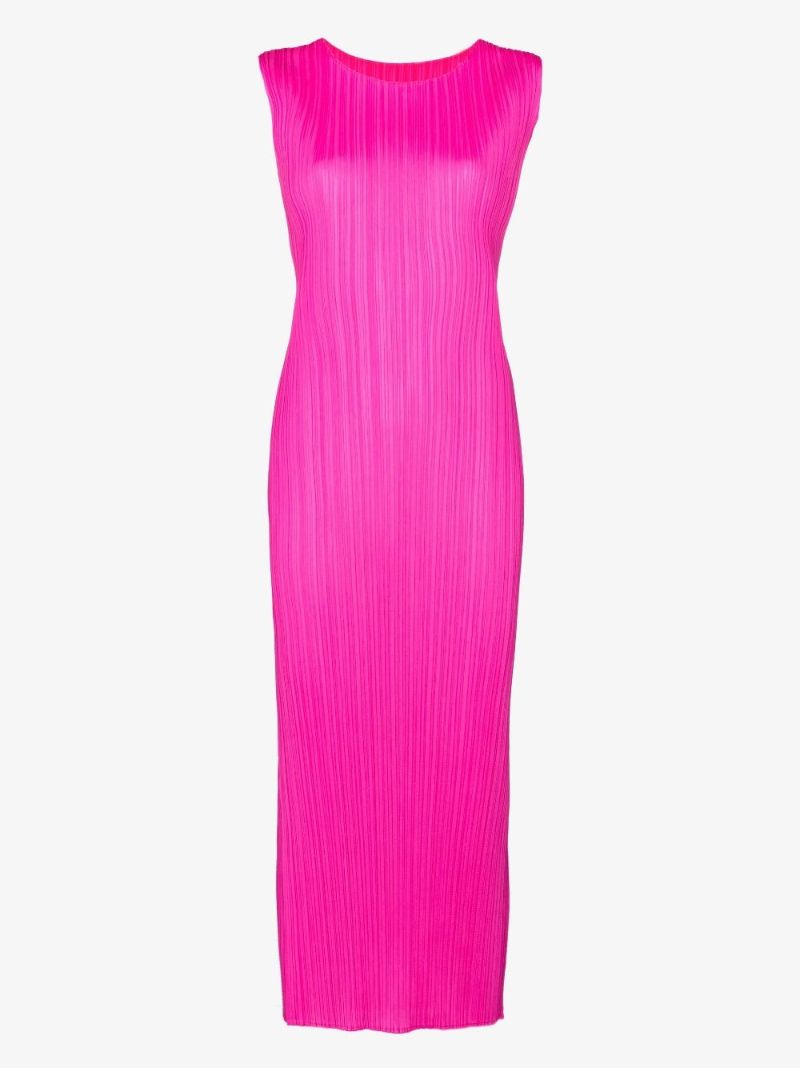 New Colorful Basics 2 PlissÃ_x0083_Â© Midi Dress