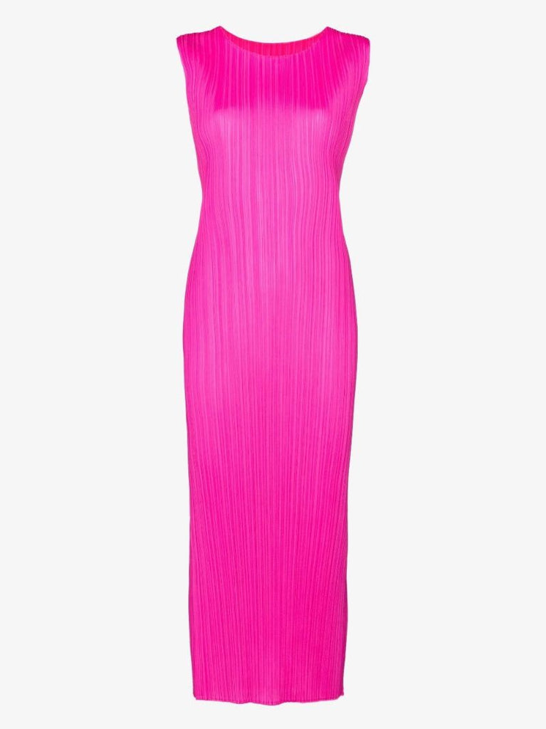 New Colorful Basics 2 PlissÃ_x0083_Â© Midi Dress