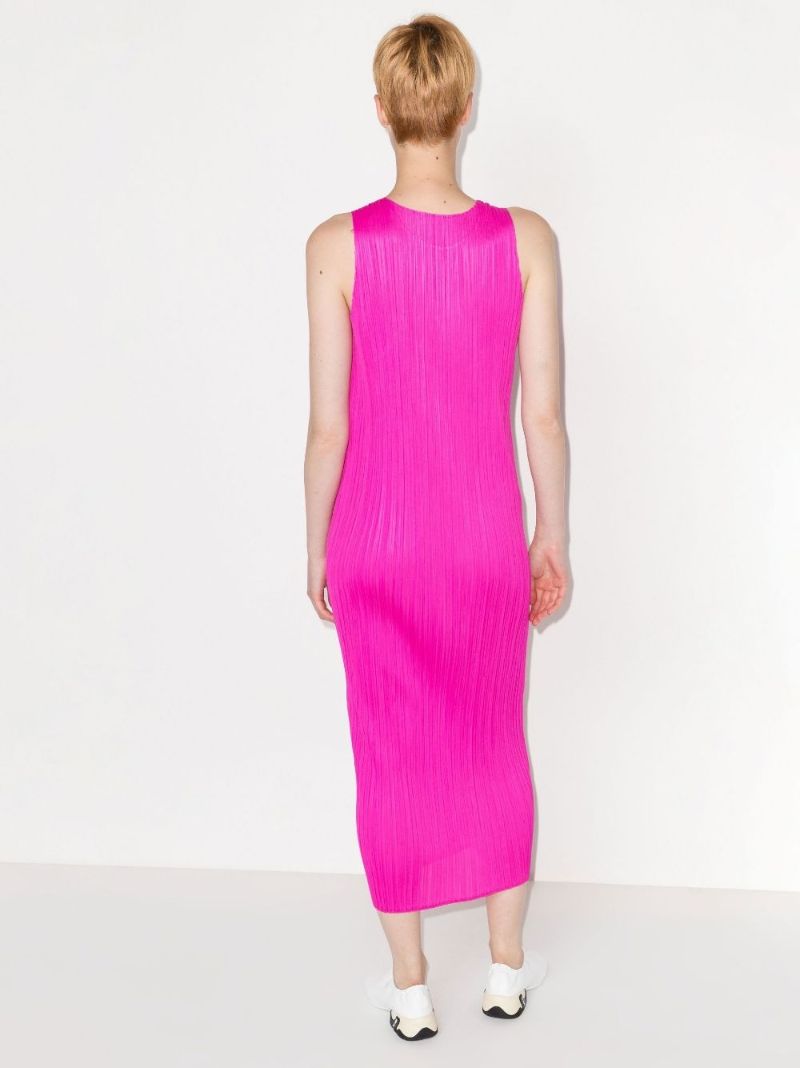 New Colorful Basics 2 PlissÃ_x0083_Â© Midi Dress