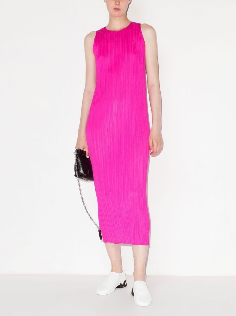 New Colorful Basics 2 PlissÃ_x0083_Â© Midi Dress