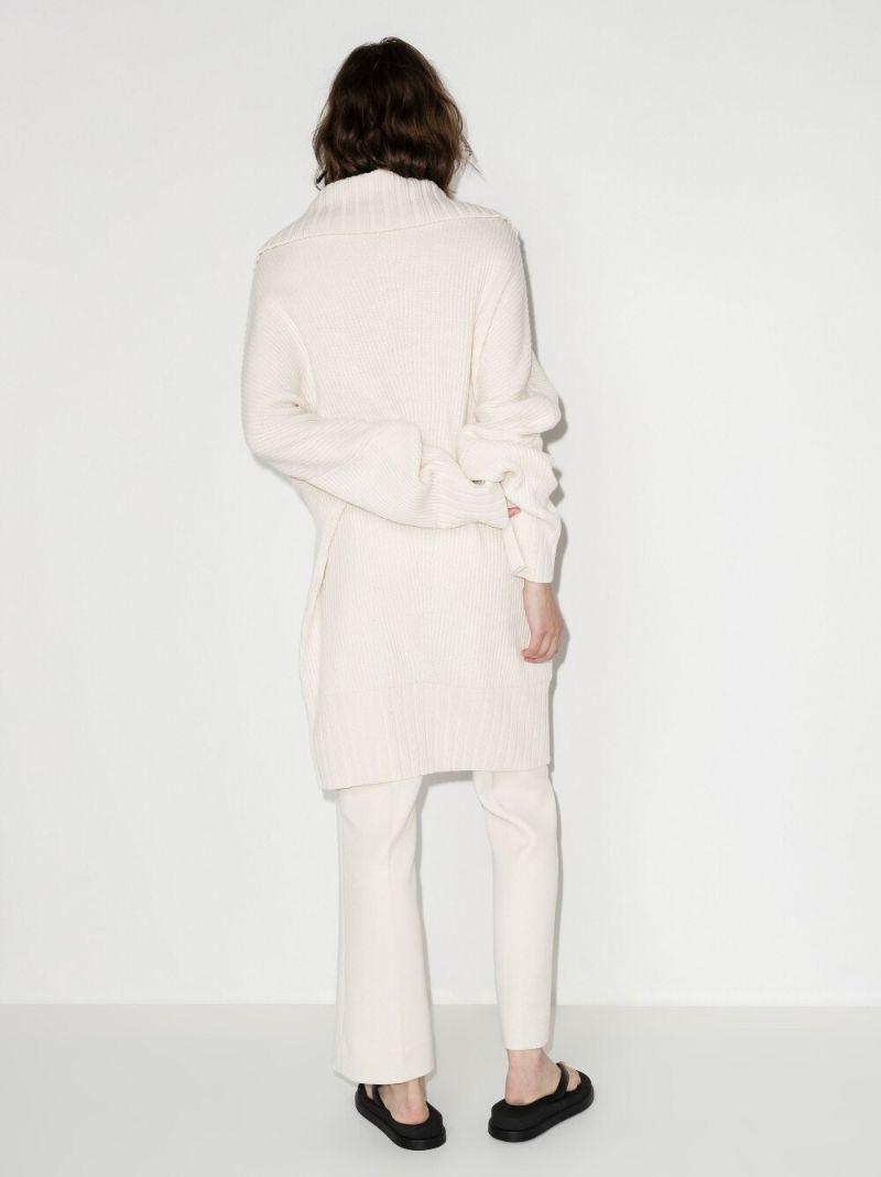 Neutral Rose Reversible Cutout Ribbed Knit Dress
