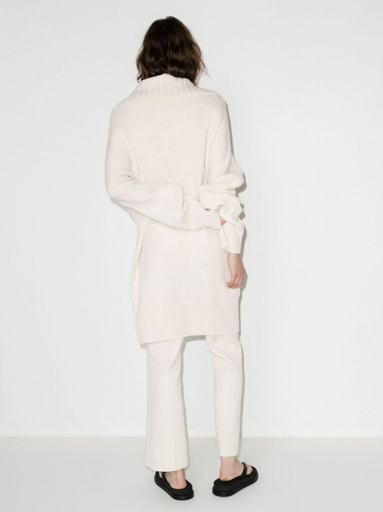 Neutral Rose Reversible Cutout Ribbed Knit Dress