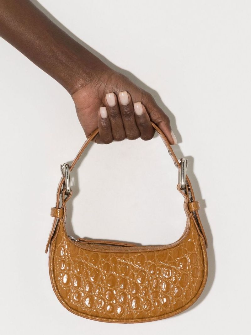 Brown Soho Mock Crock Leather Mini Shoulder Bag