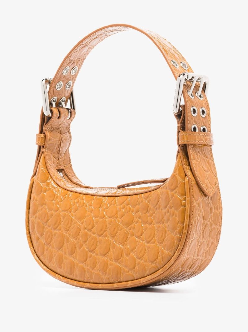 Brown Soho Mock Crock Leather Mini Shoulder Bag