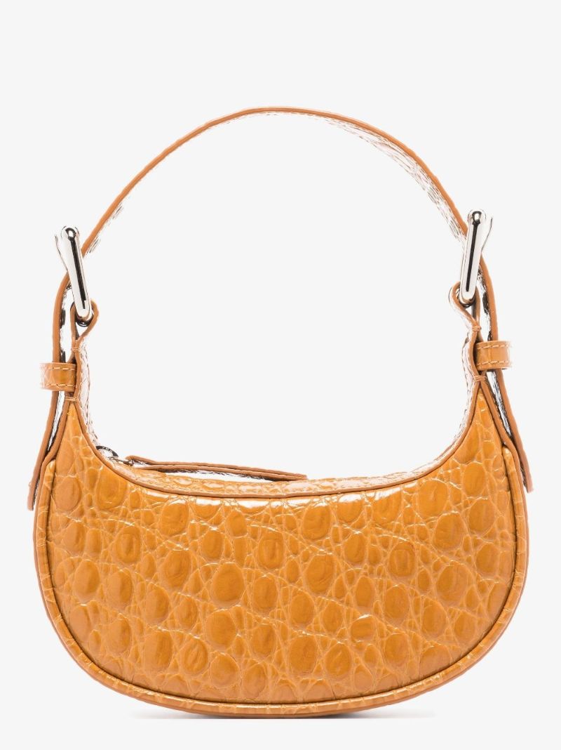 Brown Soho Mock Crock Leather Mini Shoulder Bag